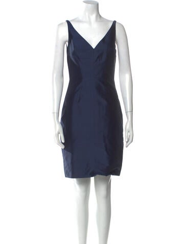 Monique Lhuillier Bridesmaids Dresses V-Neck Mini Dress US 2 | XS