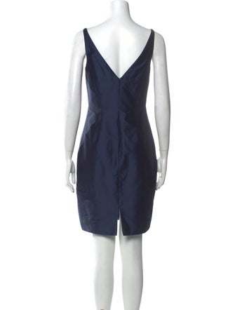 Monique Lhuillier Bridesmaids V-Neck Mini Dress