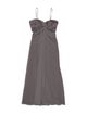 Monique Lhuillier Bridesmaids Square Neckline Long Dress
