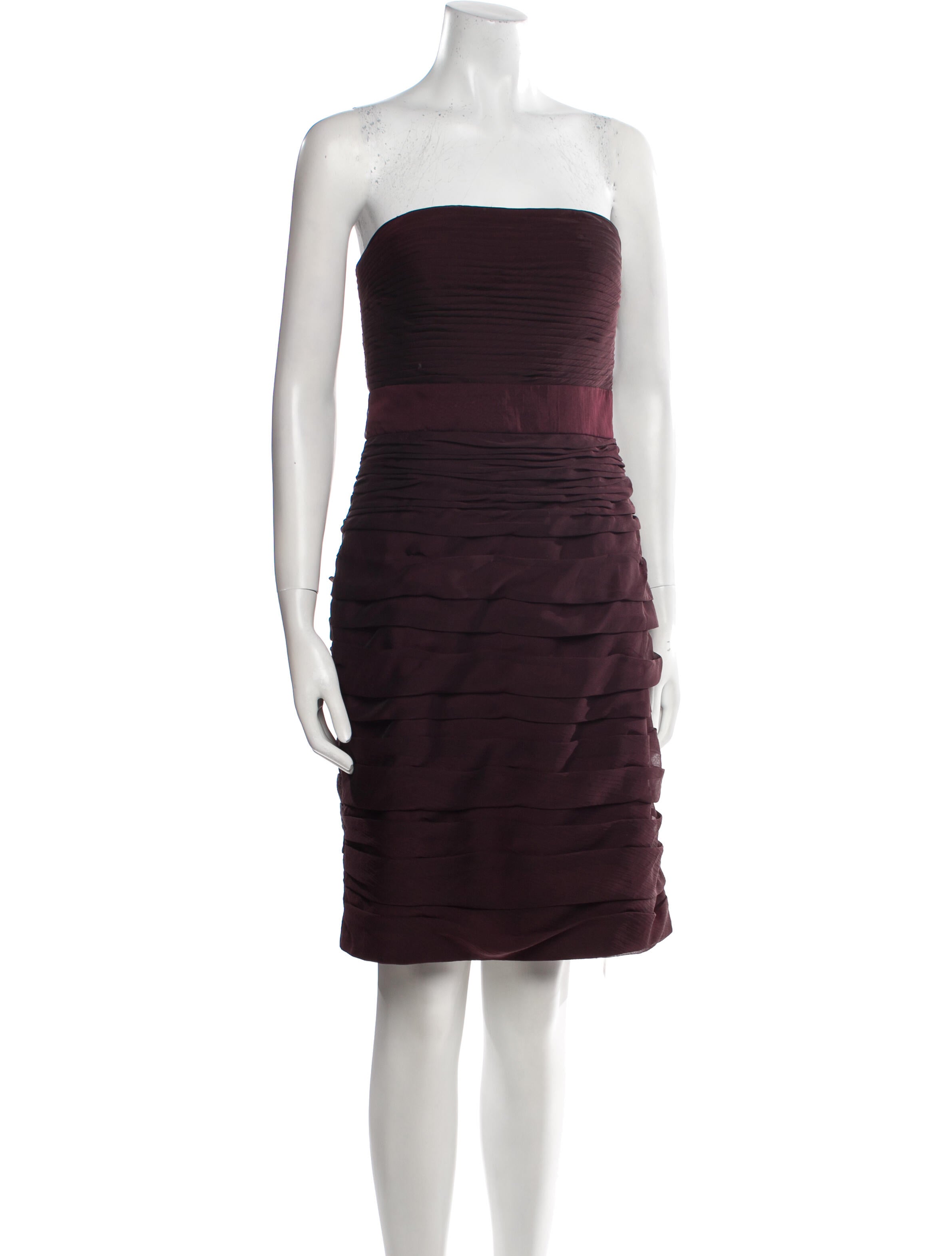 Monique Lhuillier Bridesmaids Strapless Mini Dress