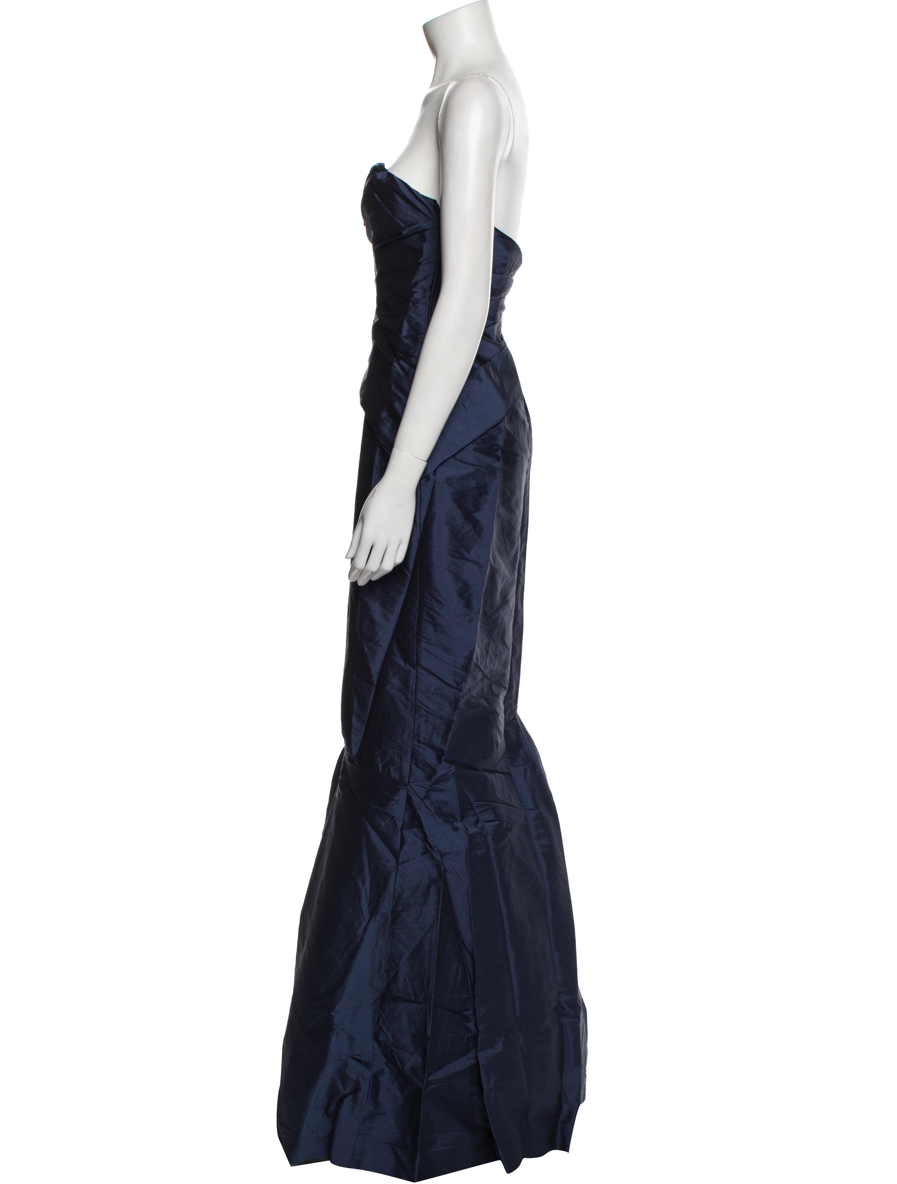 Monique Lhuillier Bridesmaids Strapless Long Dress w/ Tags