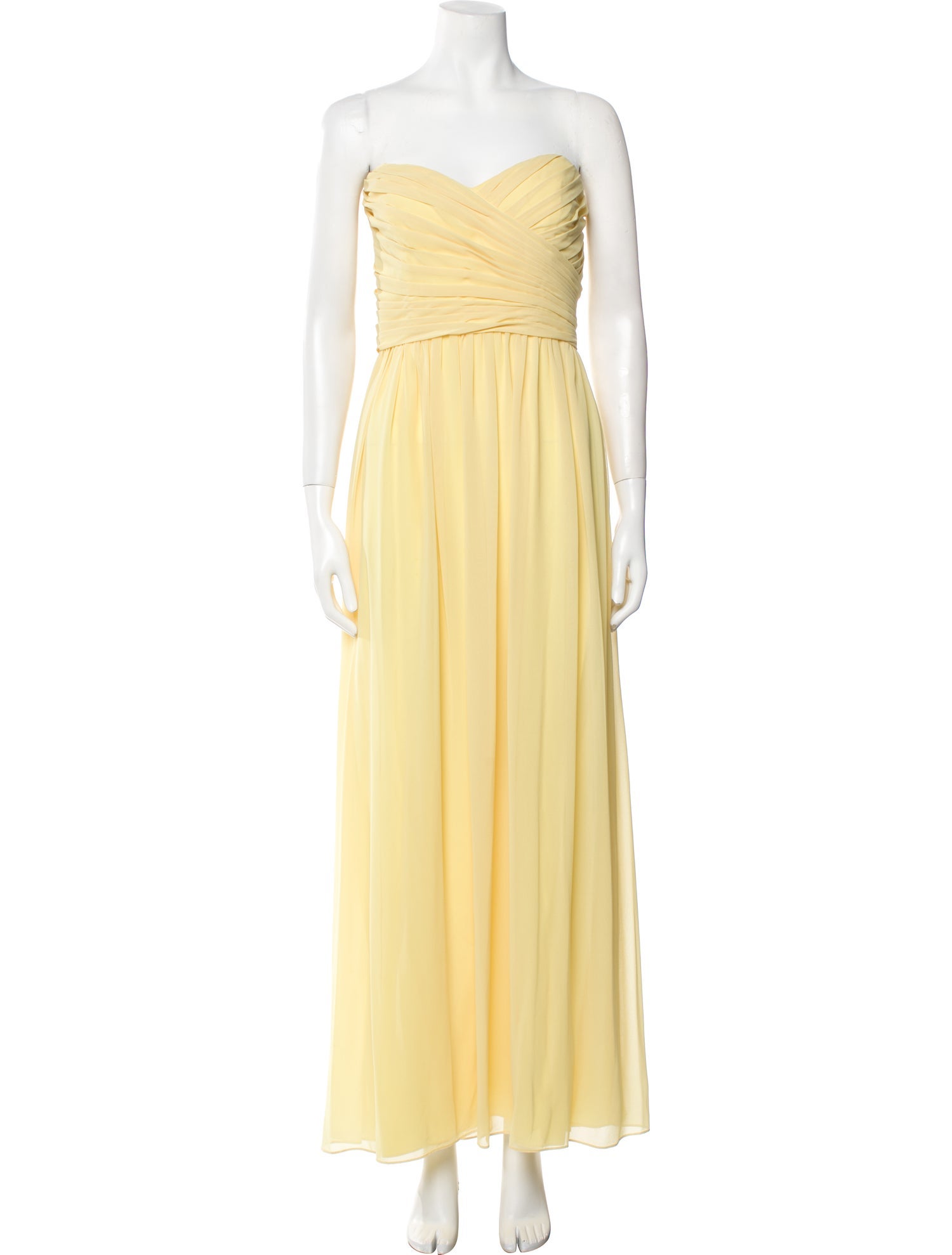 Monique Lhuillier Bridesmaids Strapless Long Dress