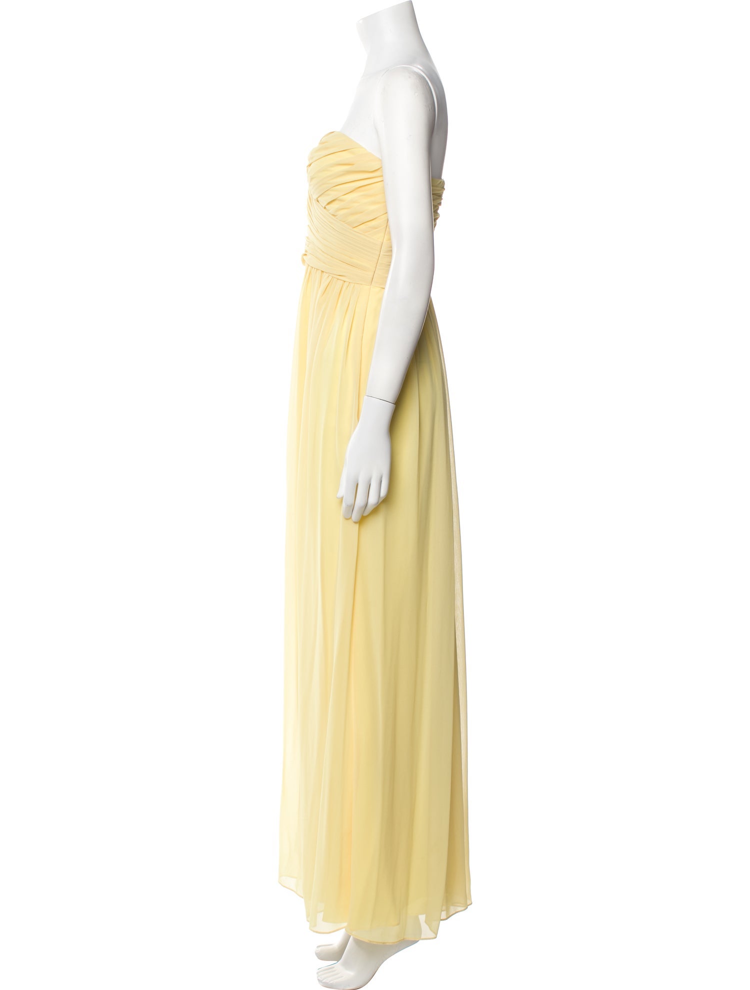 Monique Lhuillier Bridesmaids Strapless Long Dress