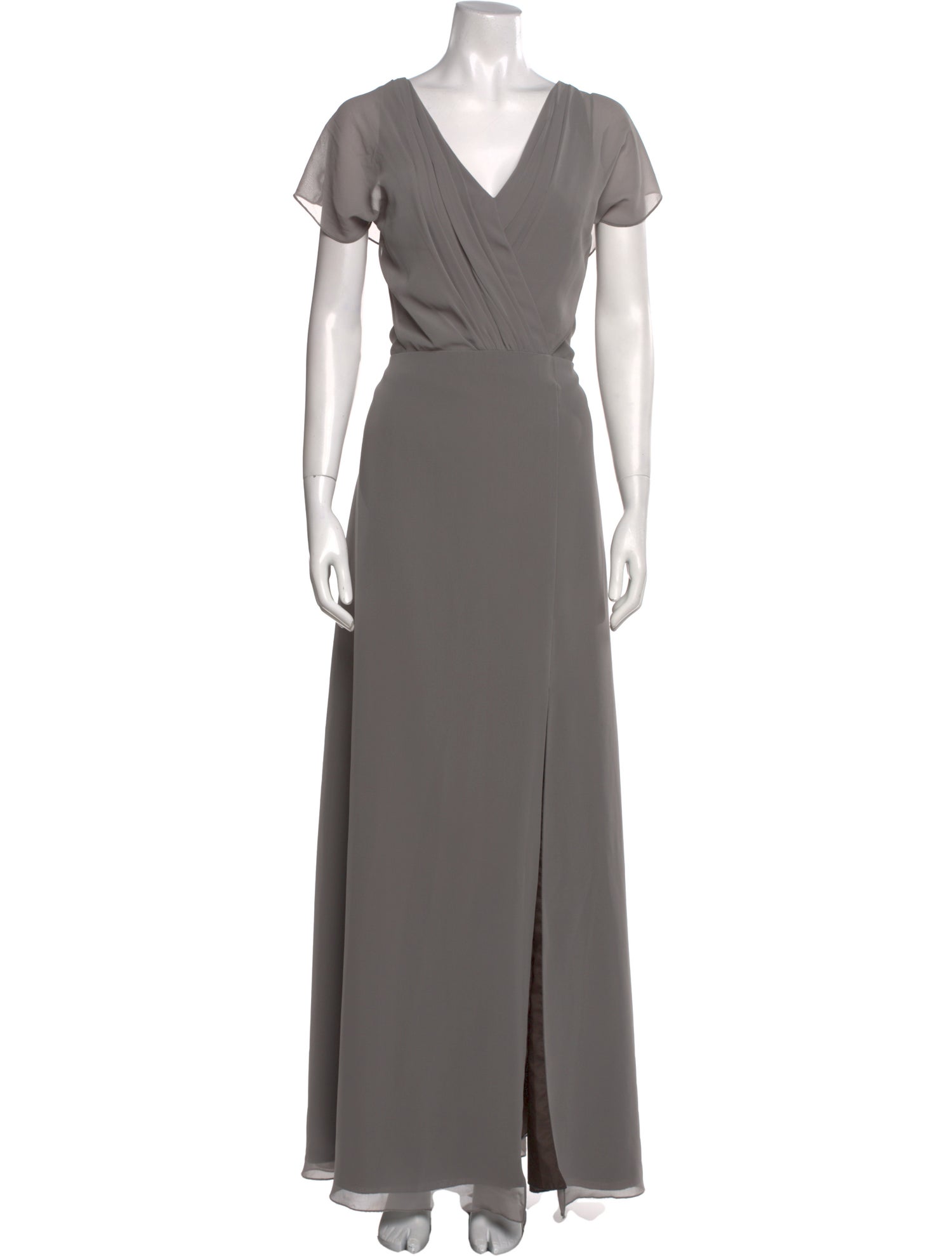 Monique Lhuillier Bridesmaids V-Neck Long Dress