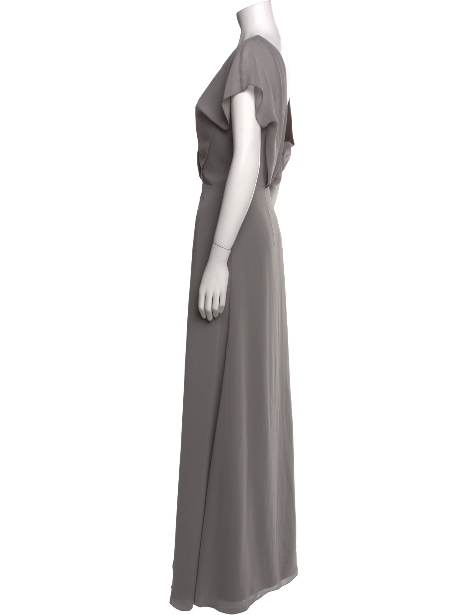 Monique Lhuillier Bridesmaids V-Neck Long Dress