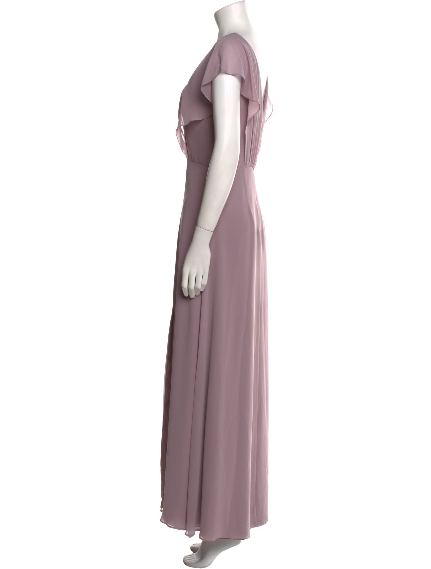 Monique Lhuillier Bridesmaids V-Neck Long Dress