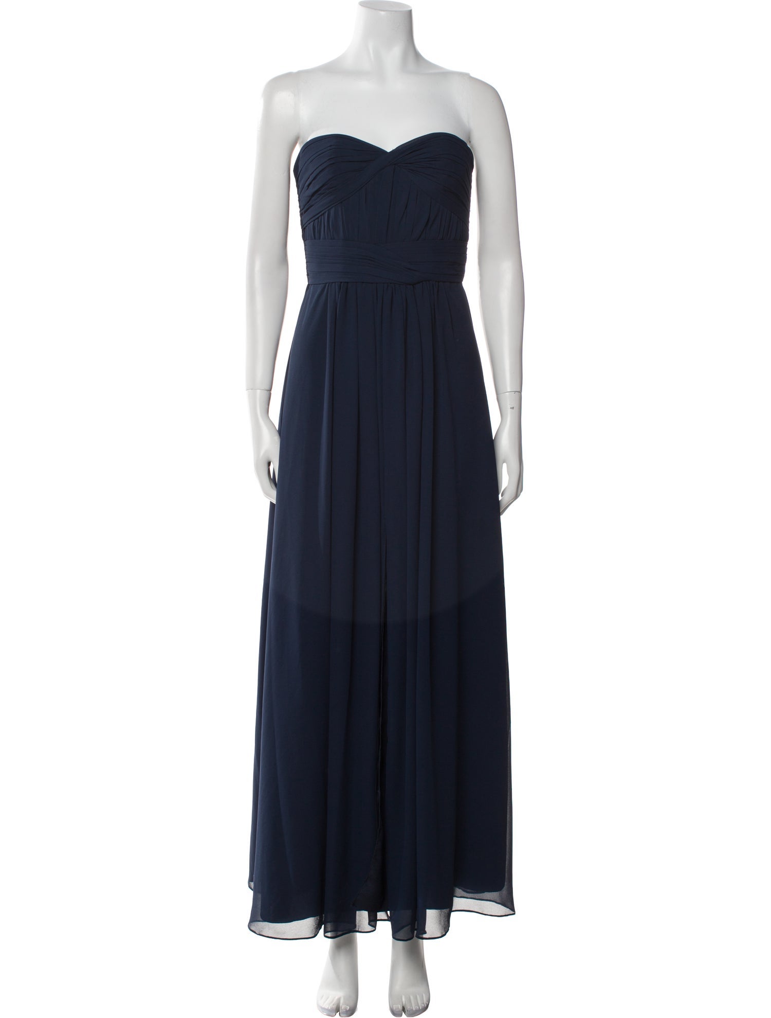 Monique Lhuillier Bridesmaids Strapless Long Dress