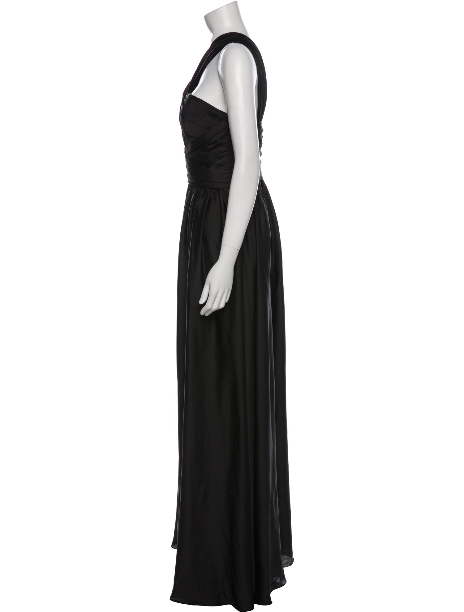 Monique Lhuillier Bridesmaids One-Shoulder Long Dress