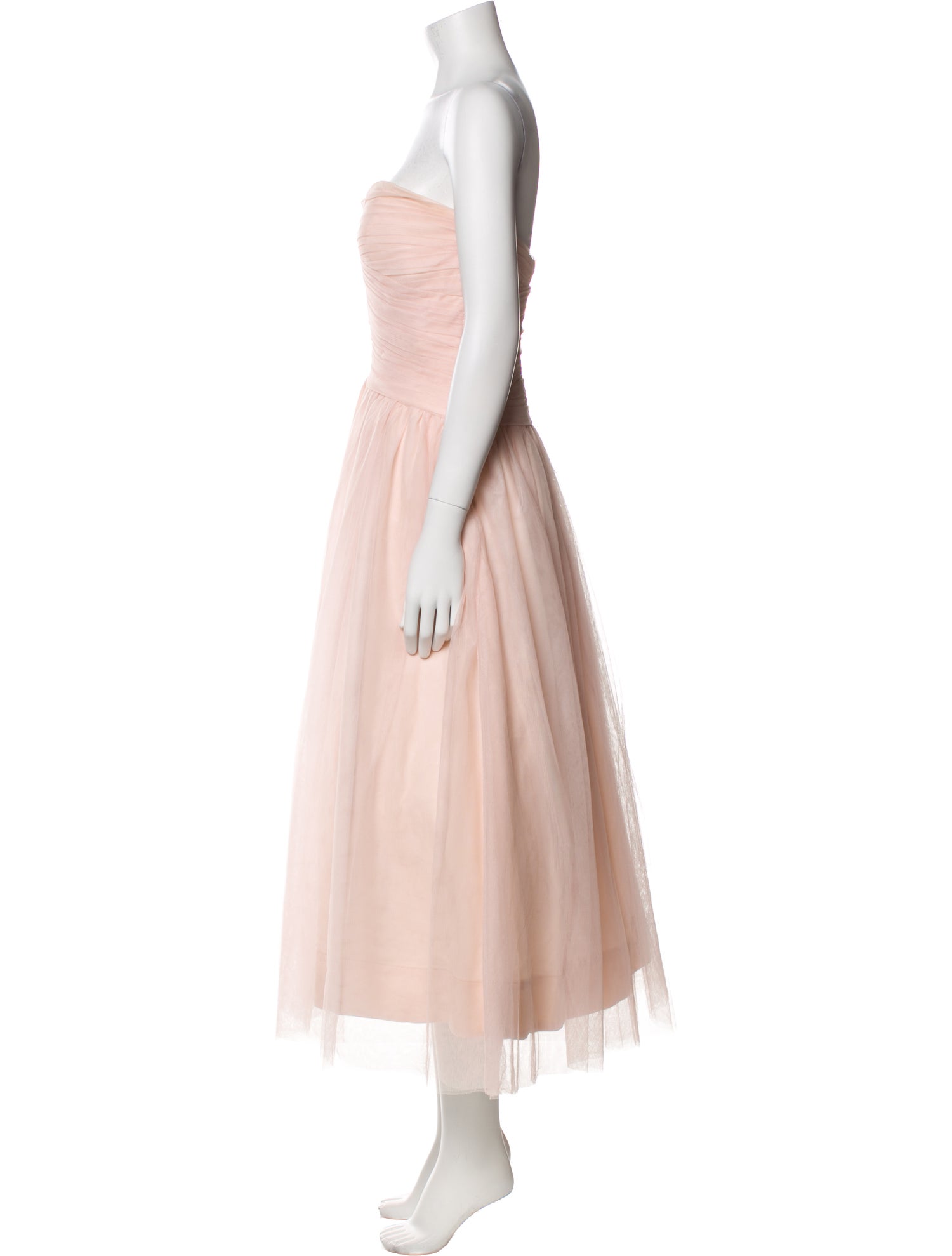 Monique Lhuillier Bridesmaids Strapless Knee-Length Dress