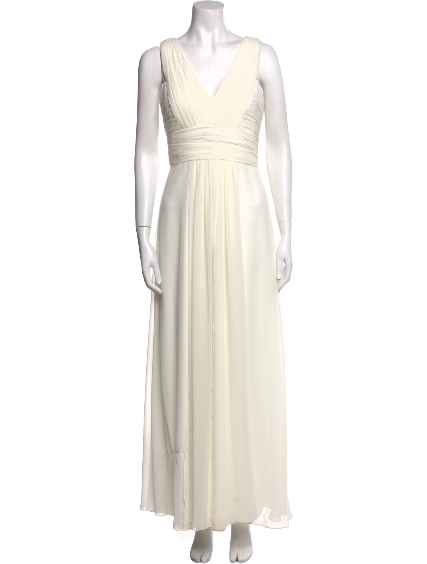 Monique Lhuillier Bridesmaids V-Neck Long Dress
