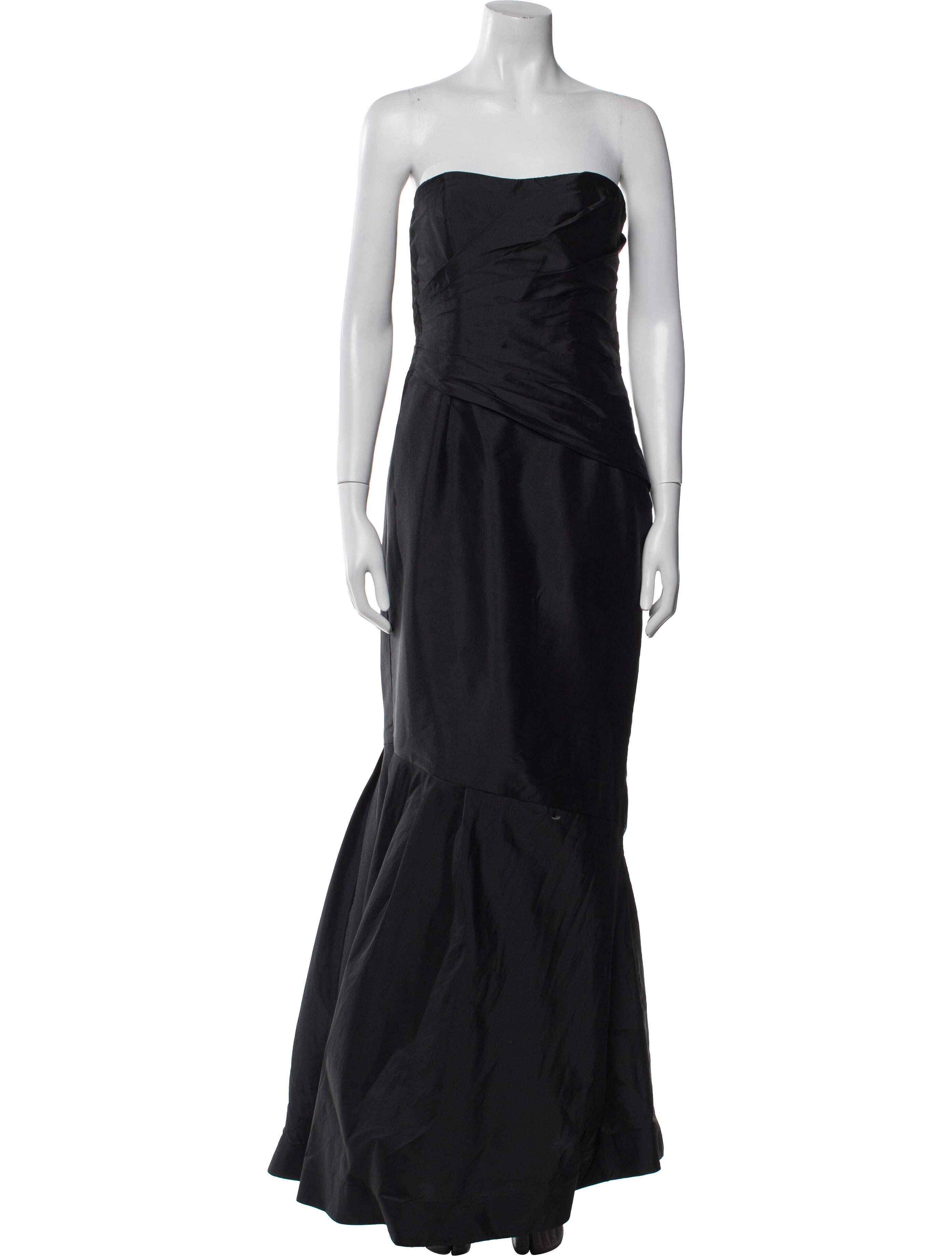 Monique Lhuillier Bridesmaids Strapless Long Dress