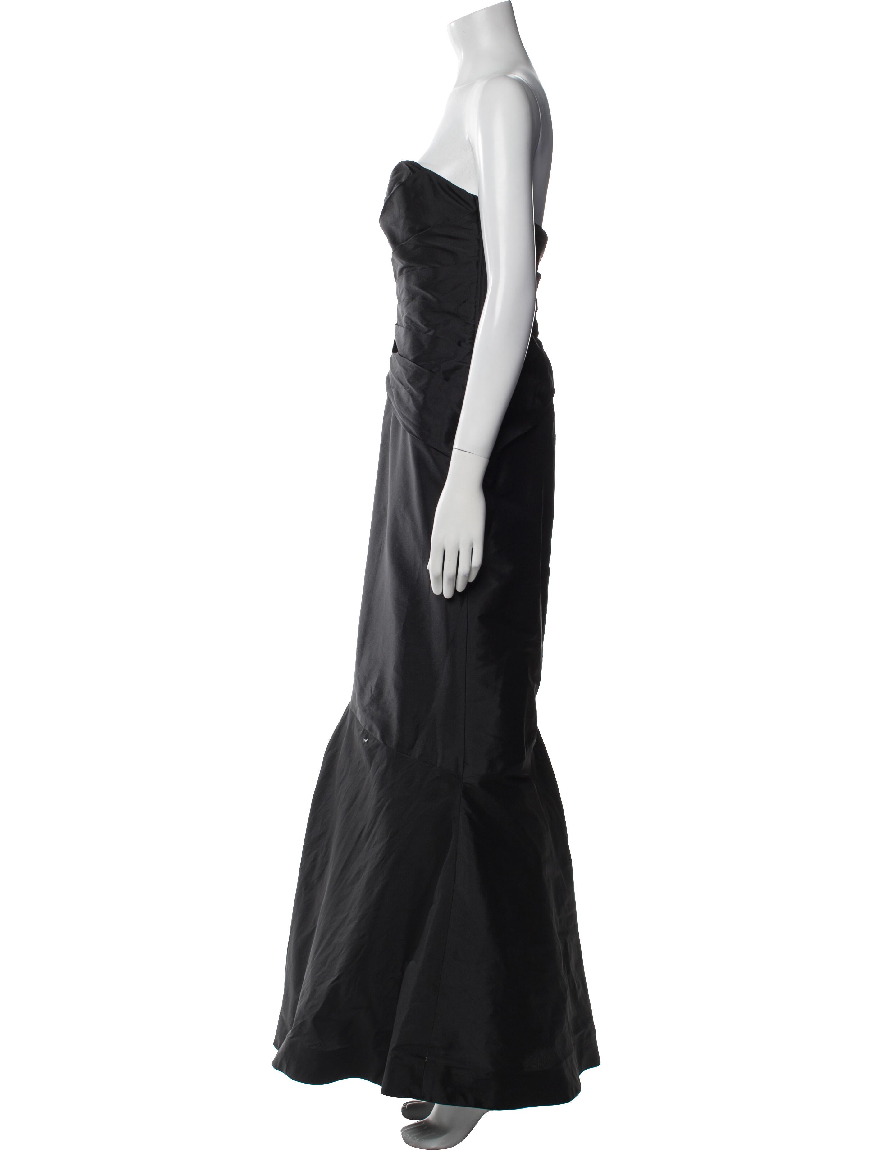 Monique Lhuillier Bridesmaids Strapless Long Dress