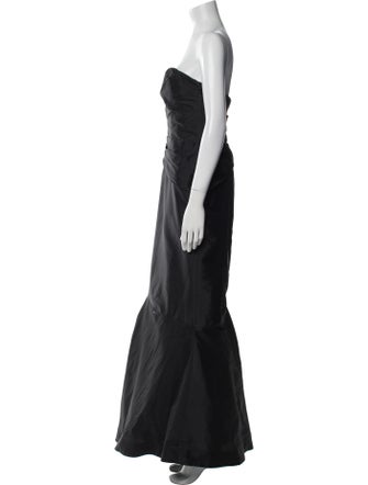 Monique Lhuillier Bridesmaids Strapless Long Dress