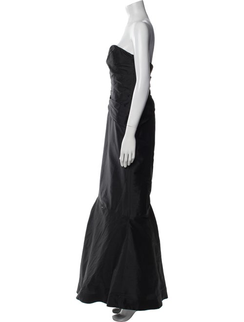 Monique Lhuillier Bridesmaids Strapless Long Dress