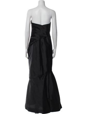 Monique Lhuillier Bridesmaids Strapless Long Dress