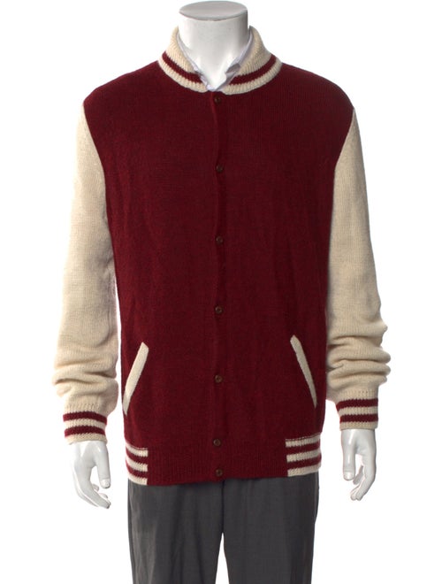 Monsieur Lacenaire Alpaca Colorblock Pattern Cardigan