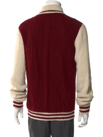 Monsieur Lacenaire Alpaca Colorblock Pattern Cardigan