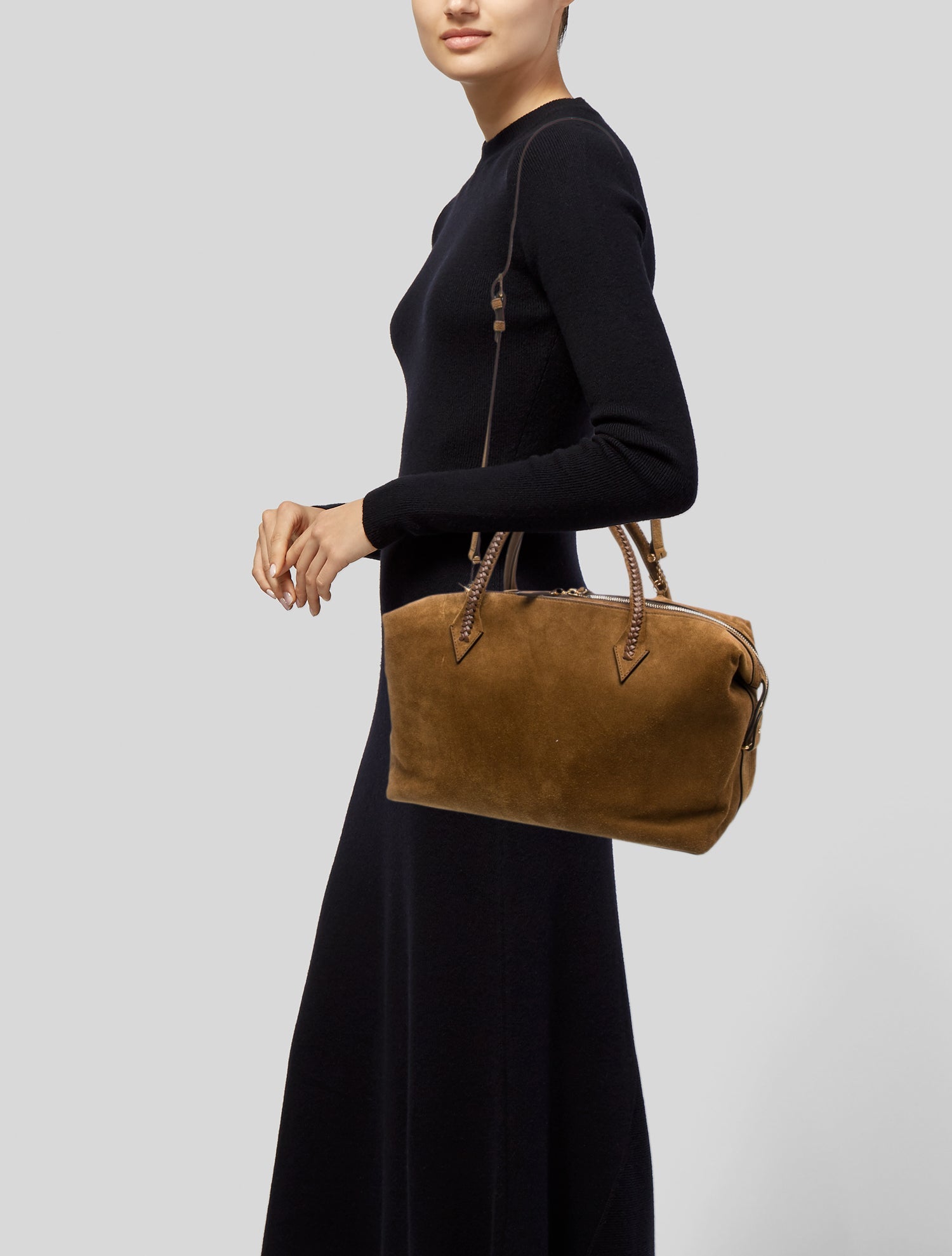 Métier Suede Top Handle Bag