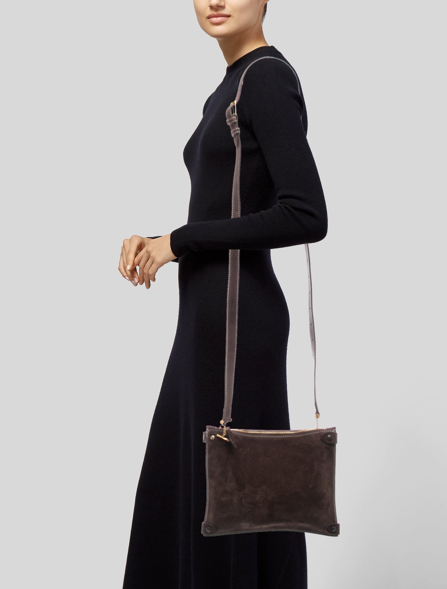 Métier Suede Messenger Bag