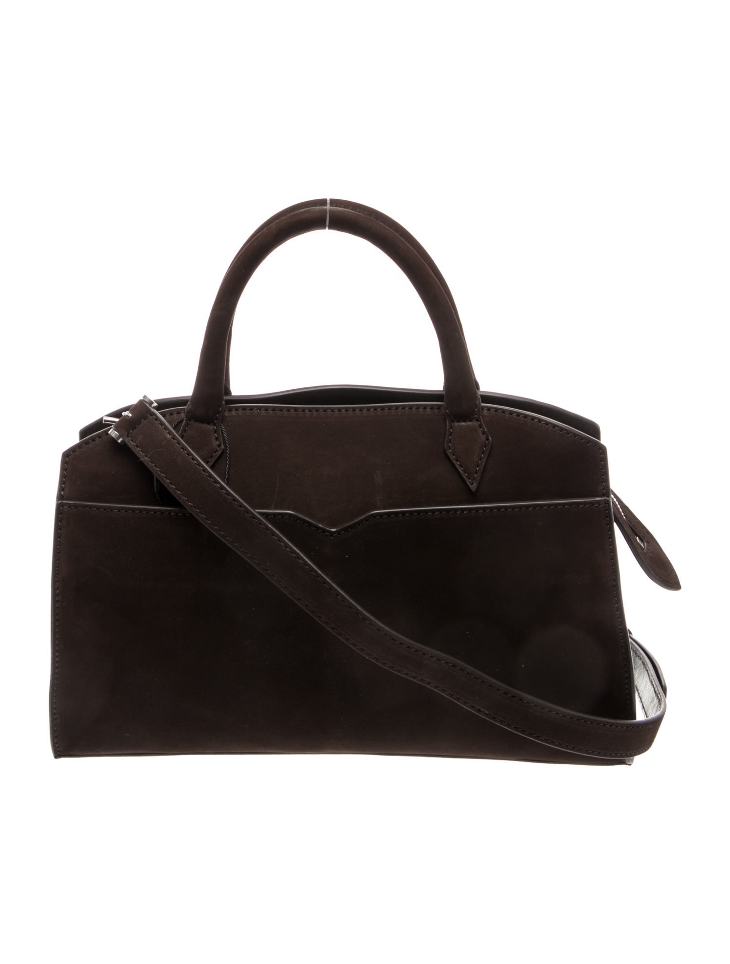 The Row Leather Soft Margaux 12 - Green Handle Bags, Handbags