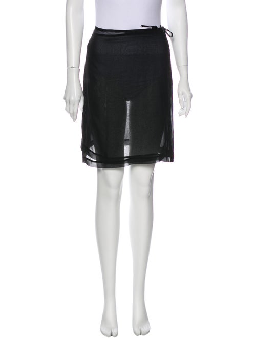 Morgane Le Fay Silk Mini Skirt Black