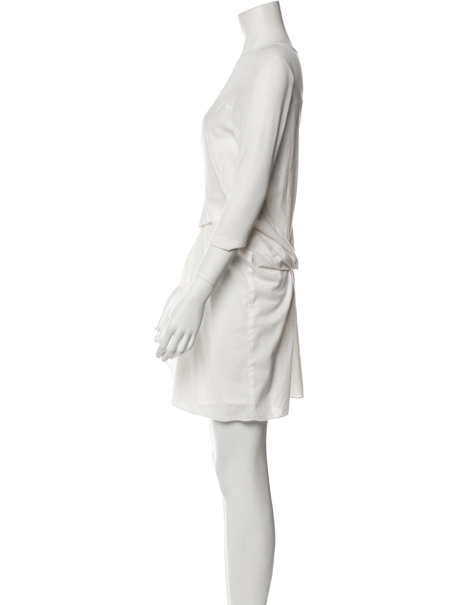 Morgane Le Fay Bateau Neckline Mini Dress