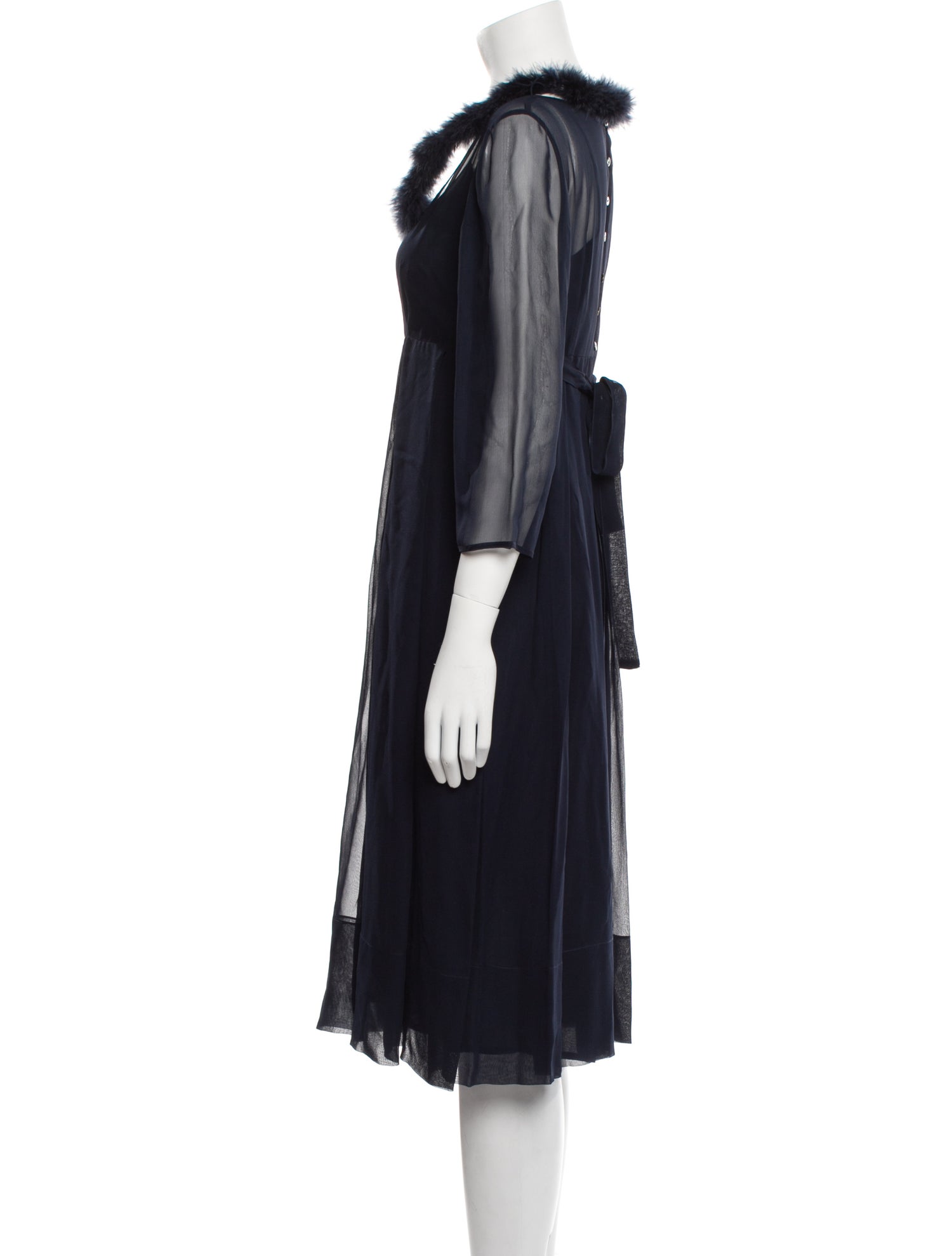 Morgane Le Fay Silk Knee-Length Dress