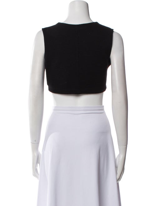Morgane Le Fay Wool Scoop Neck Crop Top