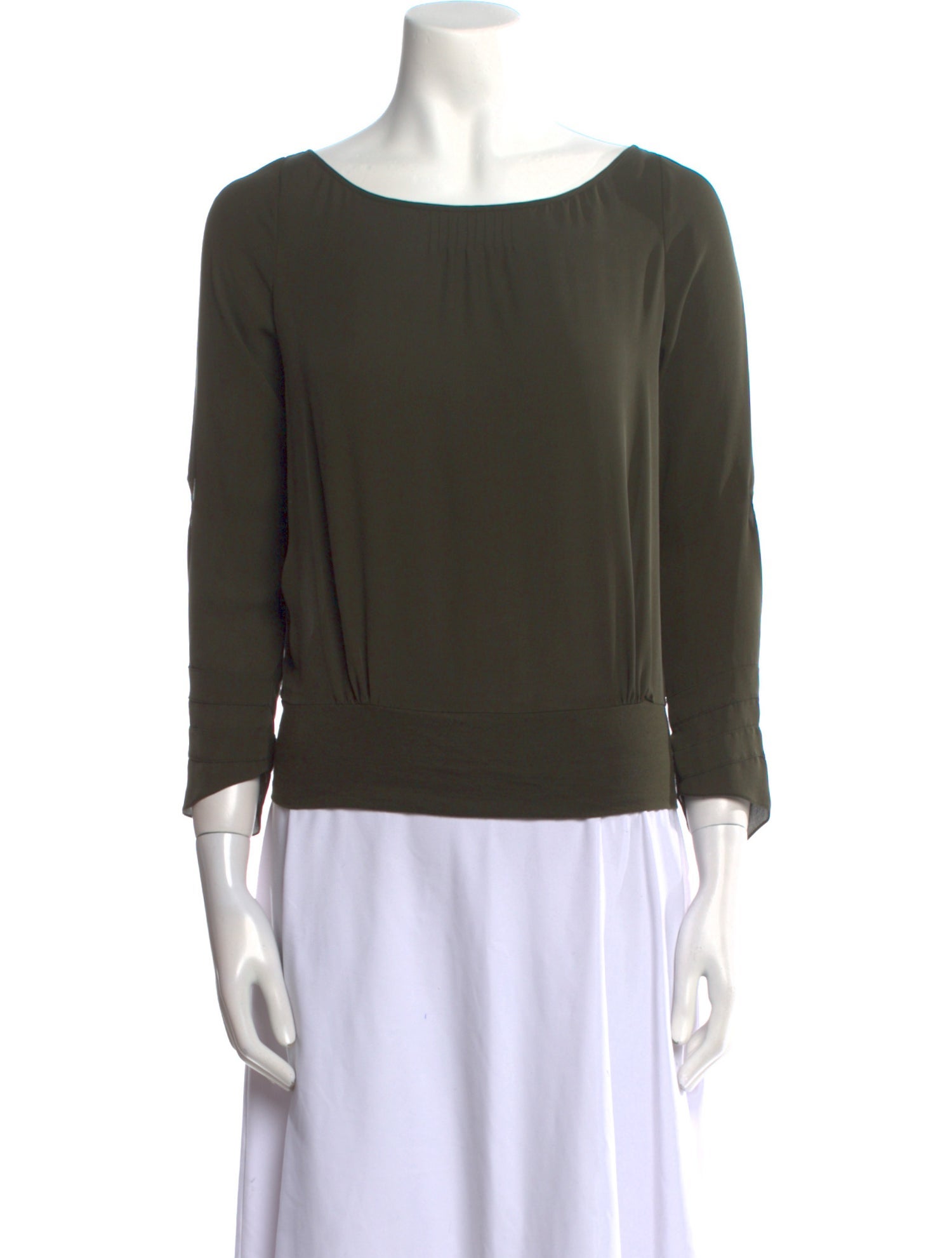 Morgane Le Fay Silk Bateau Neckline Top