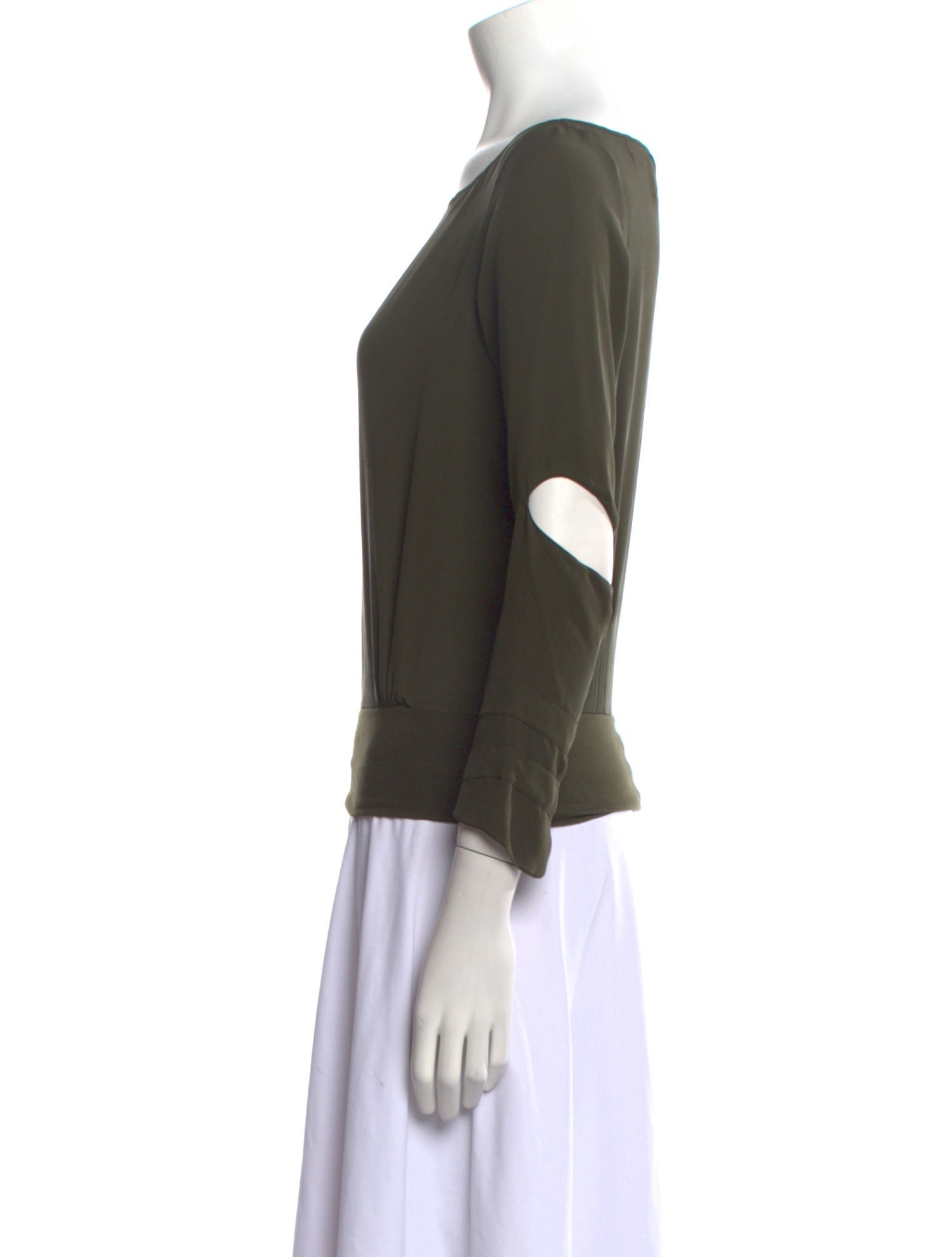 Morgane Le Fay Silk Bateau Neckline Top