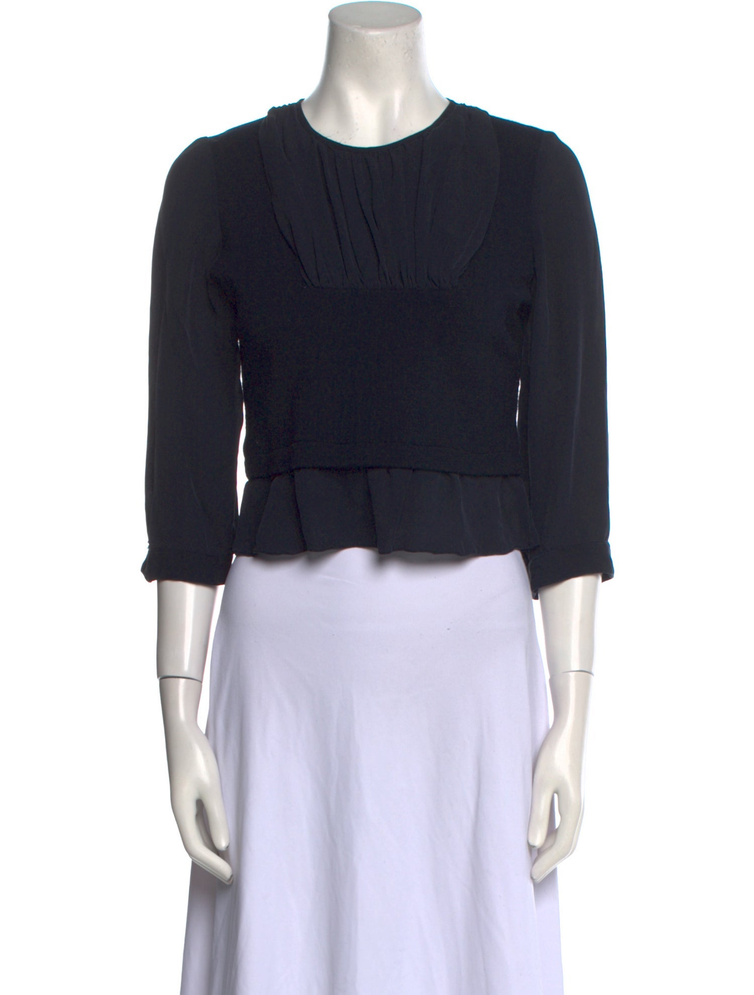 Morgane Le Fay Wool Crew Neck Crop Top