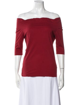 Morgane Le Fay Off-The-Shoulder Three-Quarter Sleeve Top