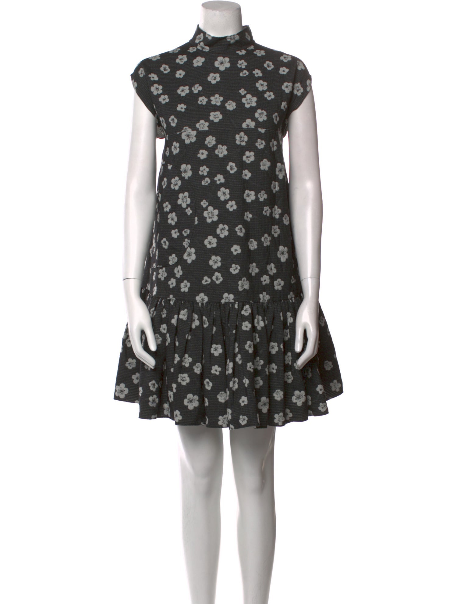 Morgane Le Fay Floral Print Mini Dress