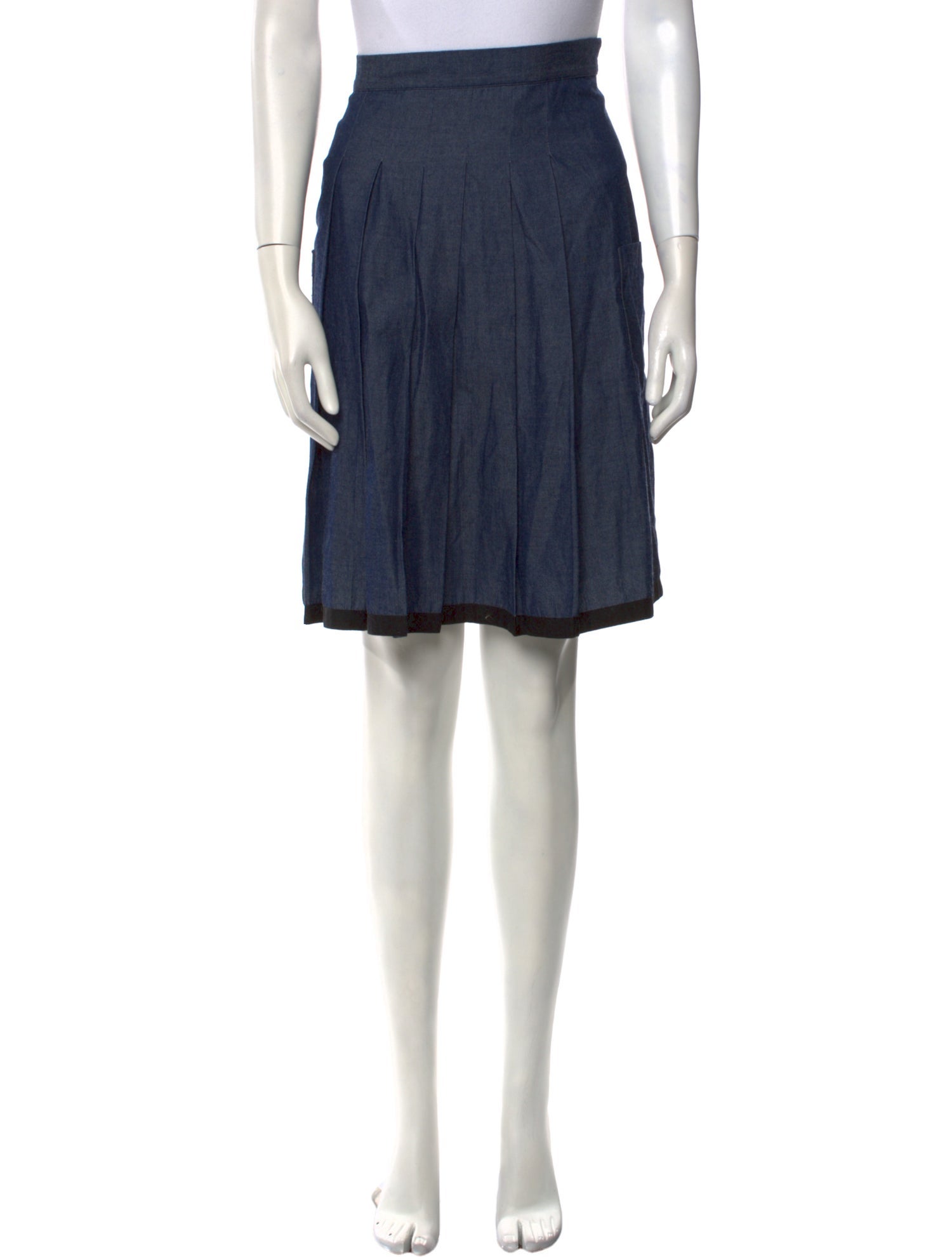 Morgane Le Fay Pleated Accents Knee-Length Skirt