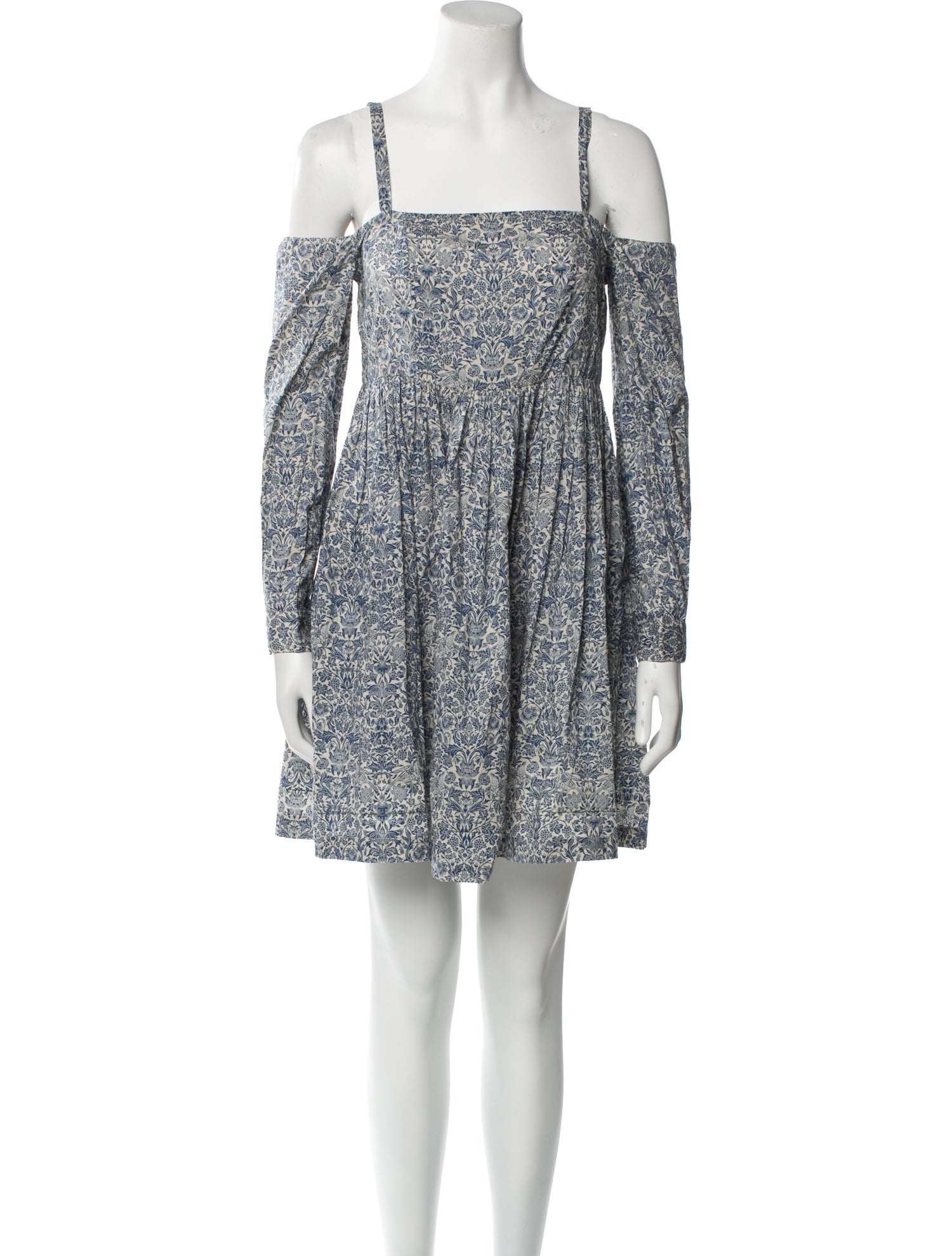 Morgane Le Fay Floral Print Mini Dress