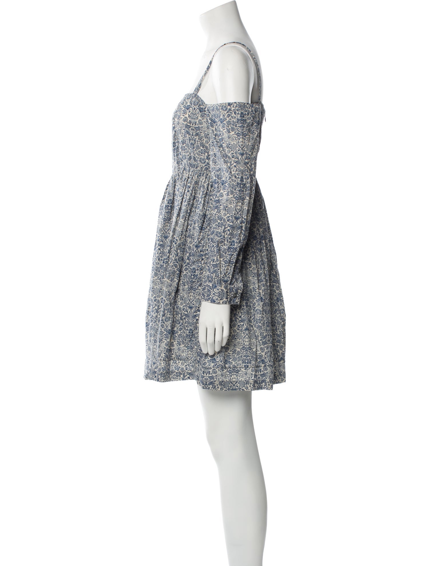 Morgane Le Fay Floral Print Mini Dress