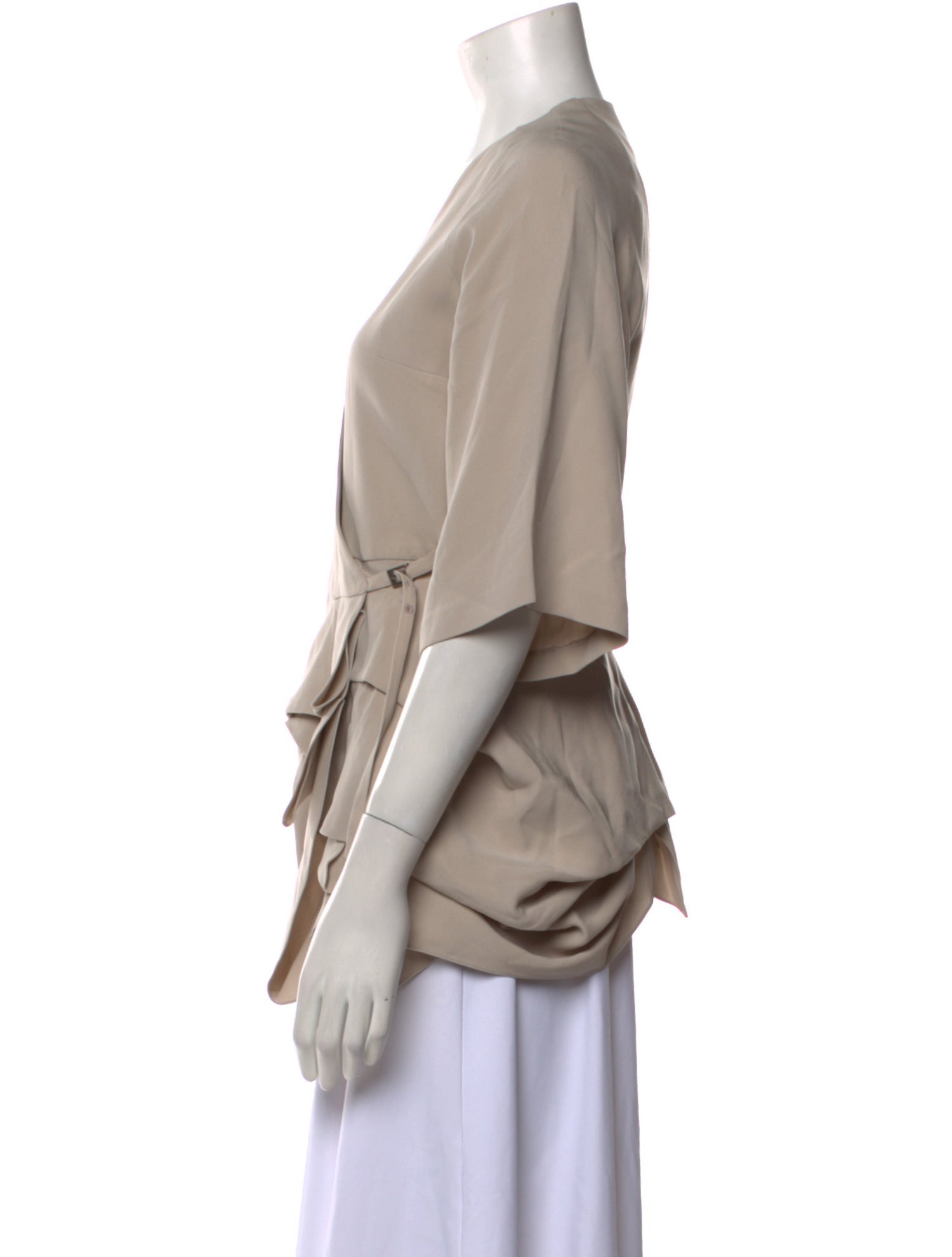 Morgane Le Fay Silk V-Neck Blouse