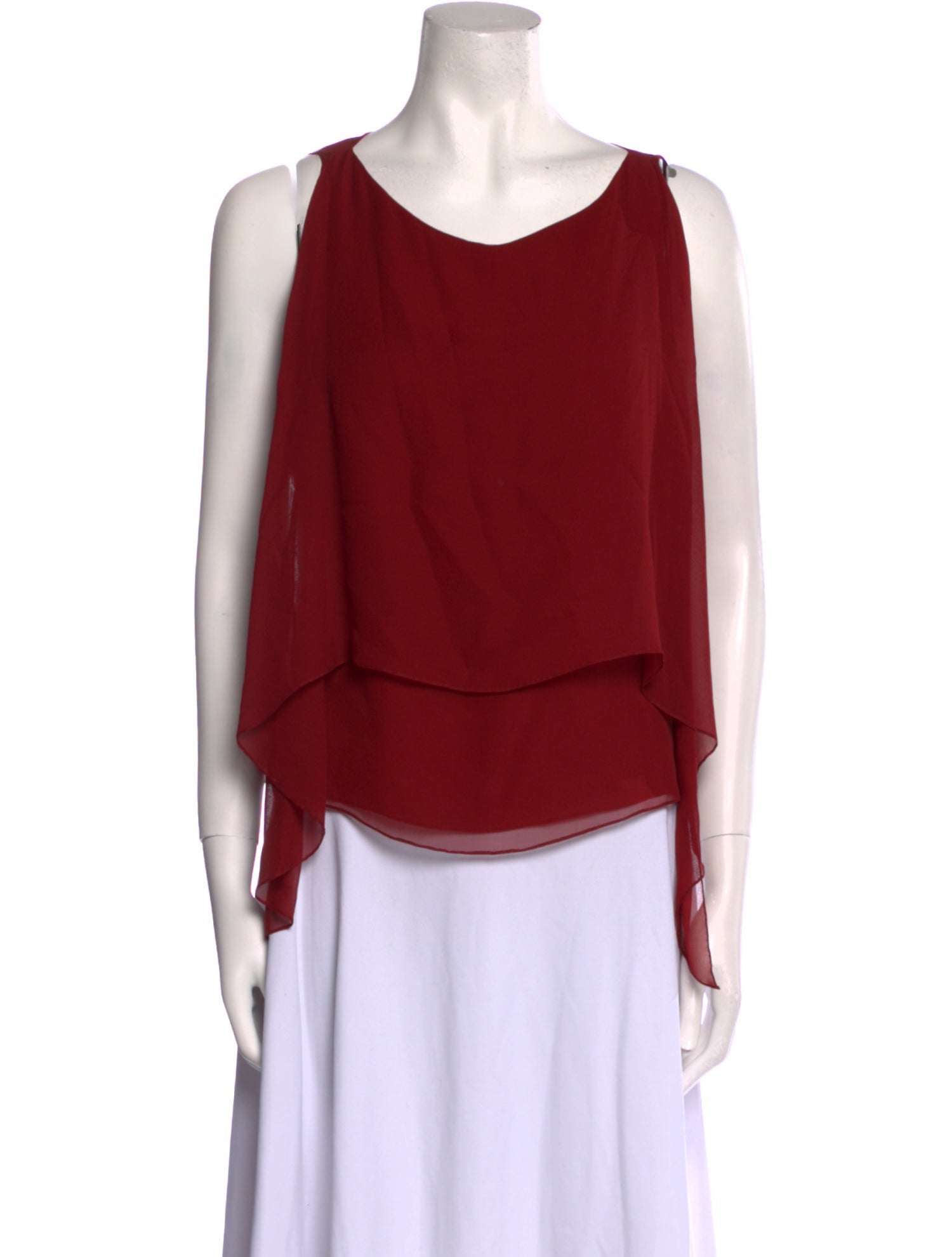 Morgane Le Fay Silk Scoop Neck Top