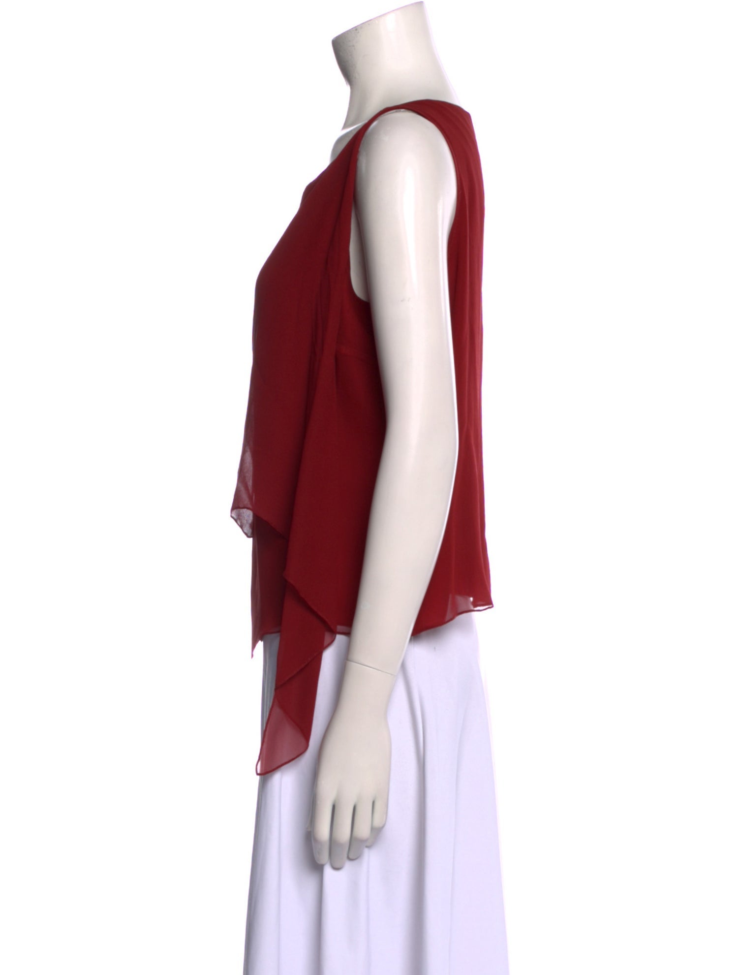 Morgane Le Fay Silk Scoop Neck Top