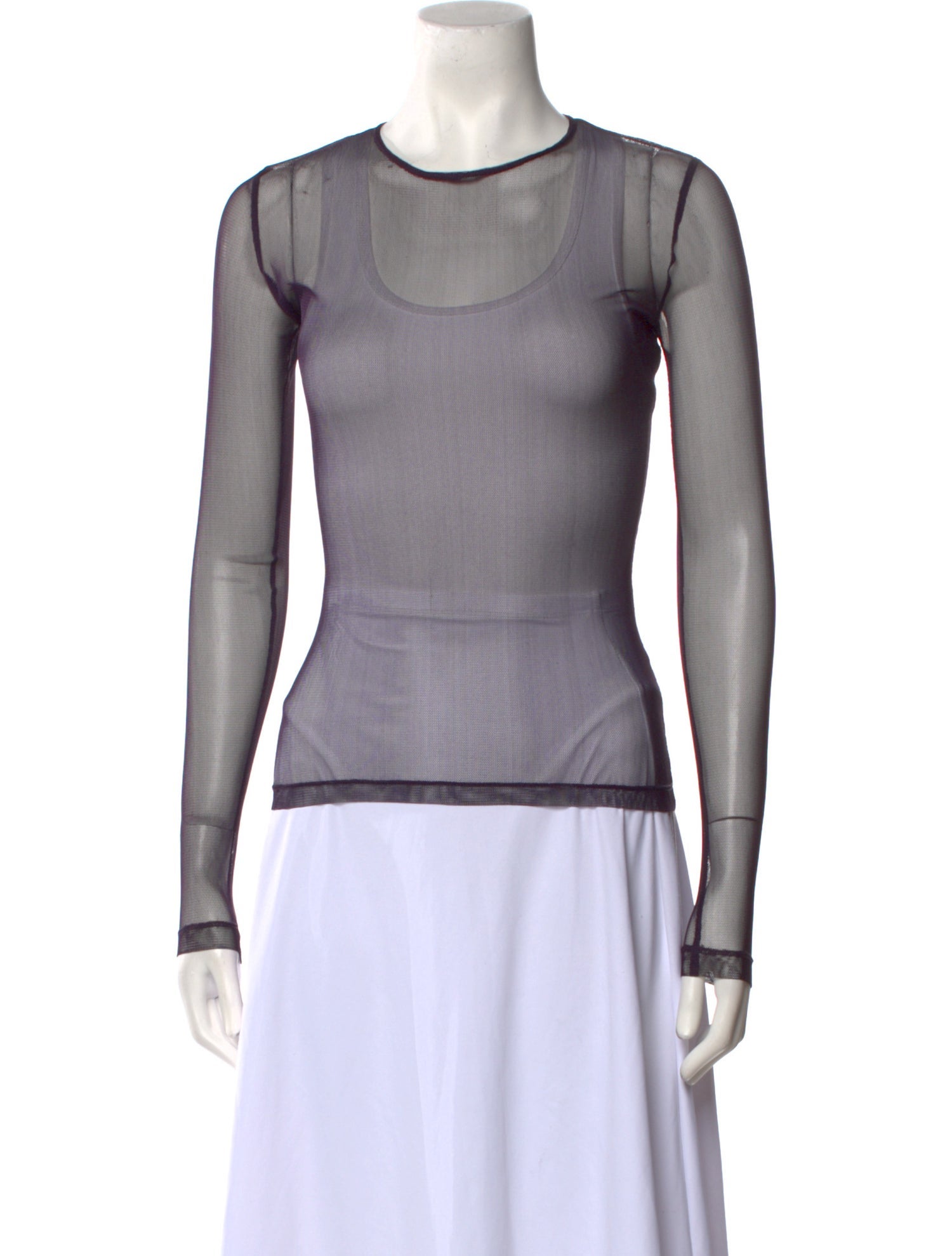 Morgane Le Fay Silk Crew Neck Top