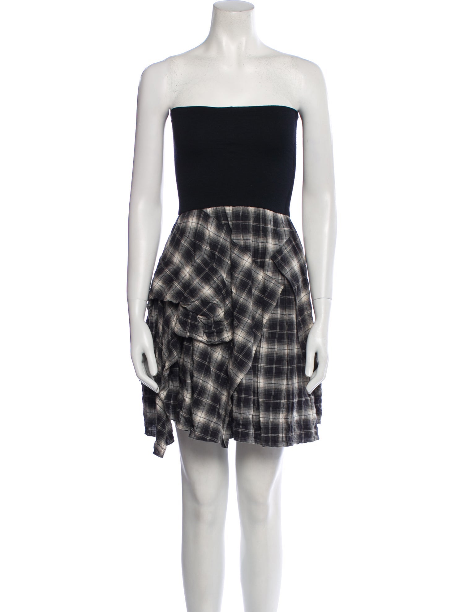 Morgane Le Fay Plaid Print Mini Skirt