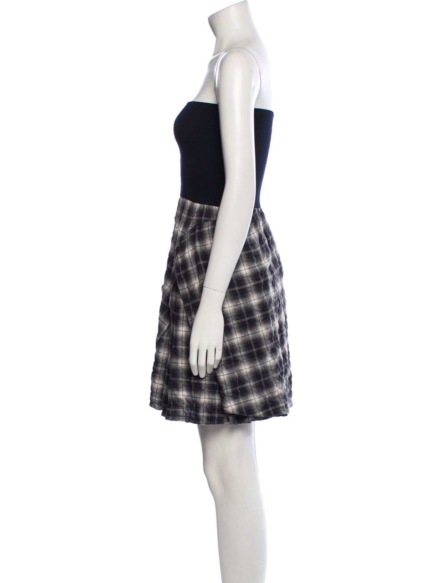 Morgane Le Fay Plaid Print Mini Skirt