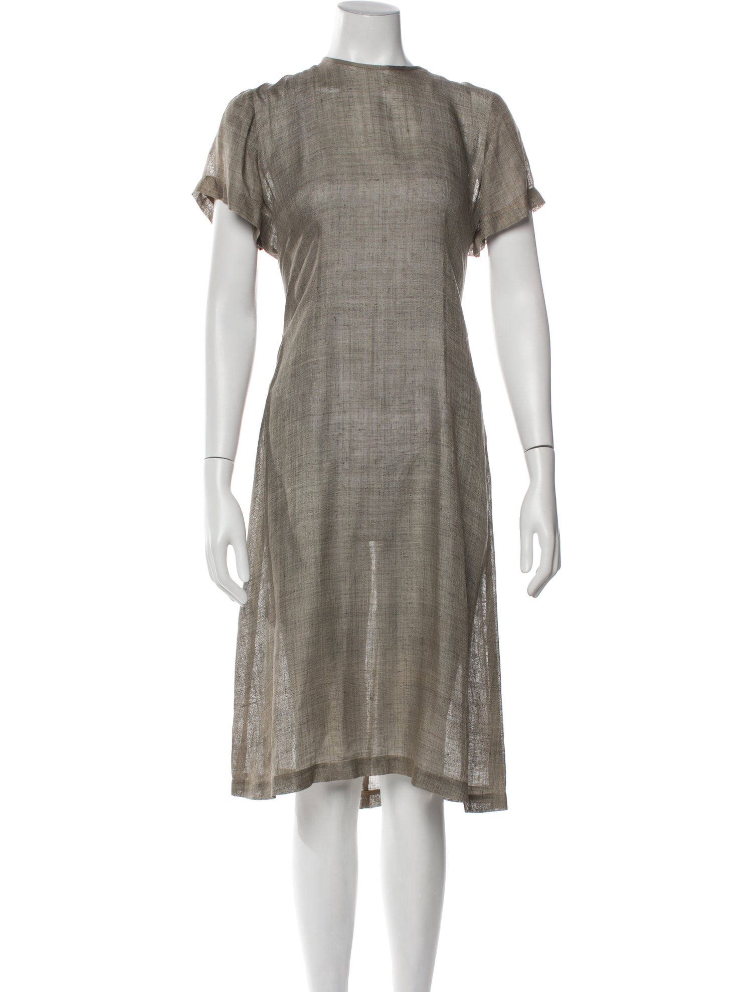 Morgane Le Fay Crew Neck Midi Length Dress