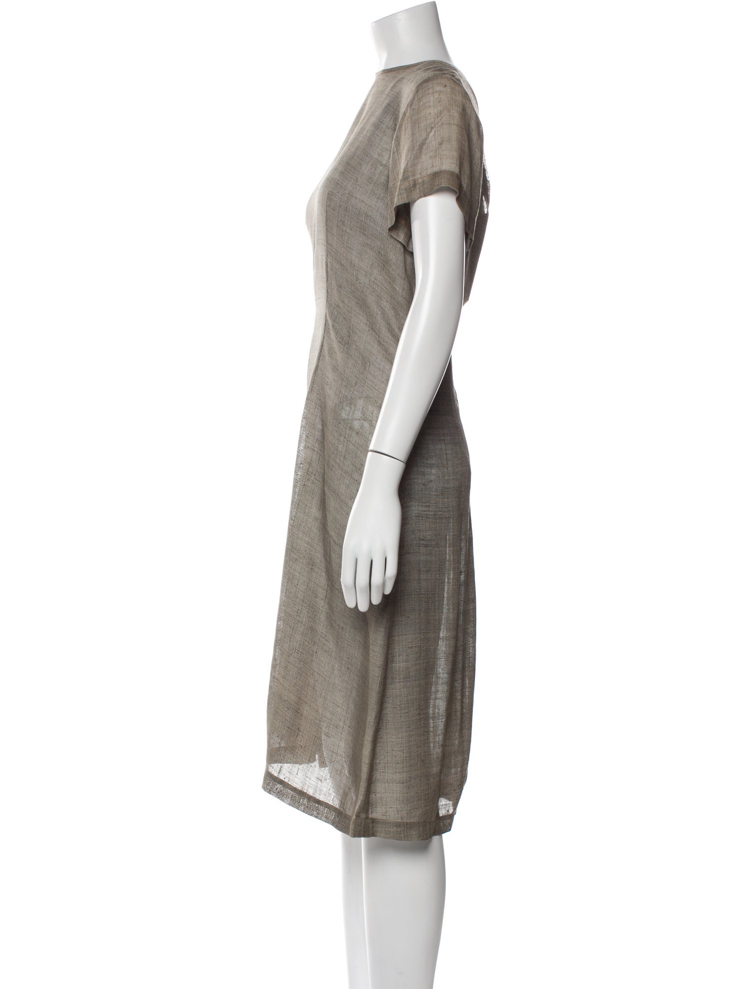 Morgane Le Fay Crew Neck Midi Length Dress
