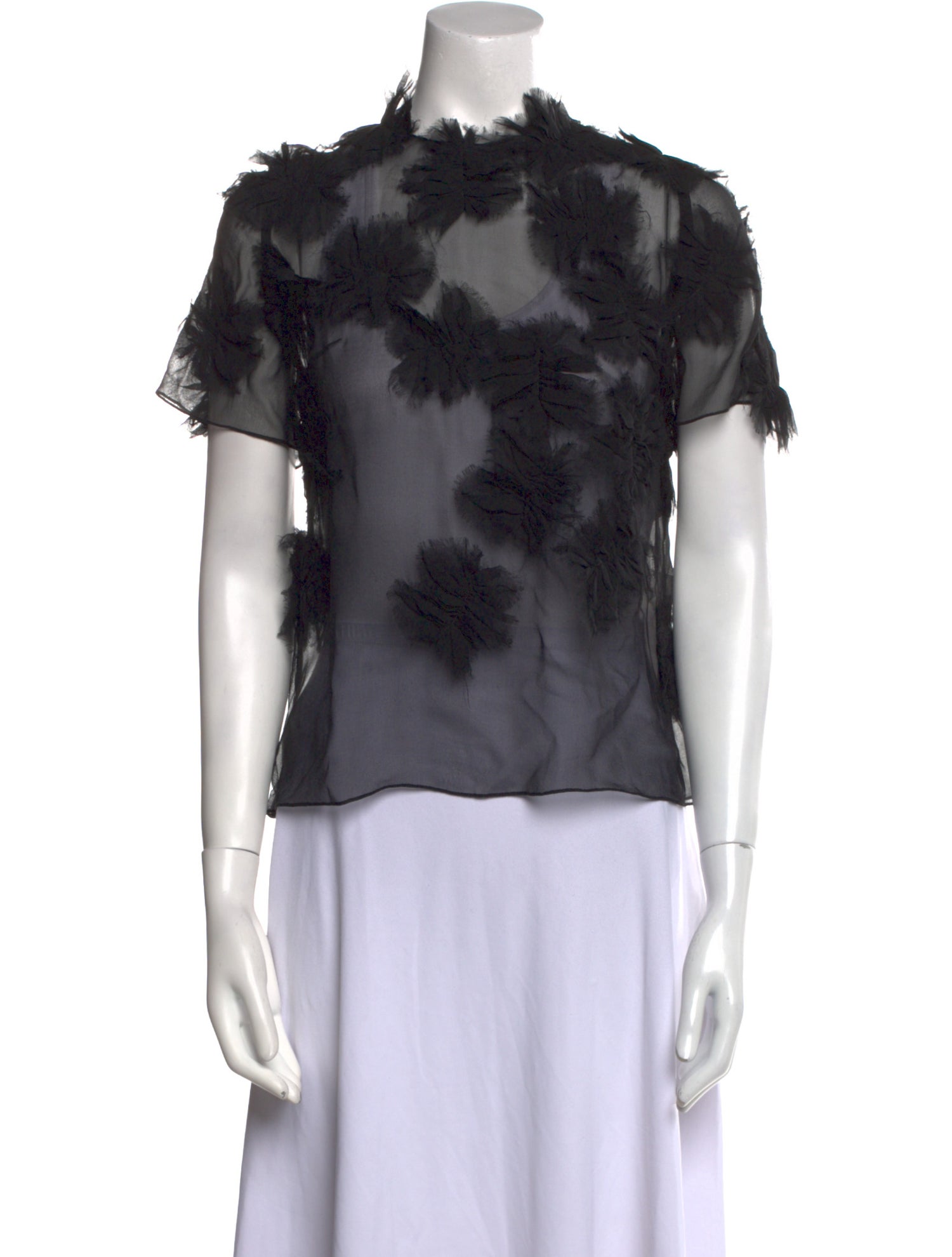 Morgane Le Fay Silk Lace Pattern Blouse