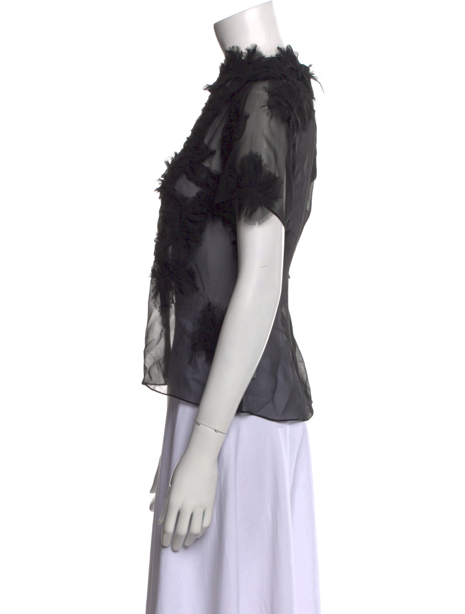 Morgane Le Fay Silk Lace Pattern Blouse