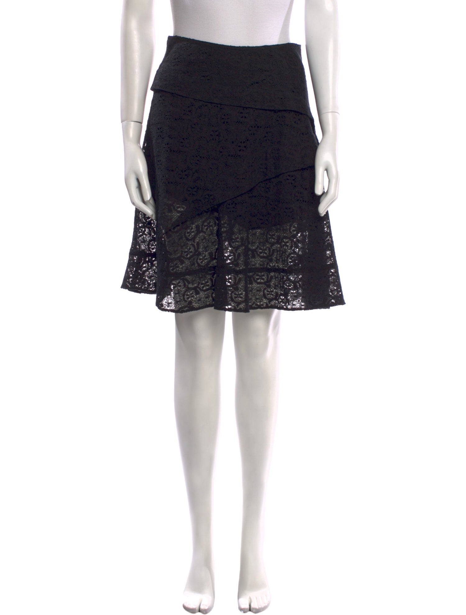 Morgane Le Fay Lace Pattern Knee-Length Skirt