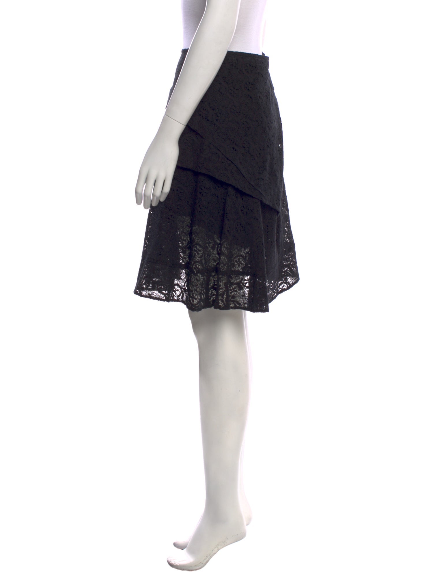 Morgane Le Fay Lace Pattern Knee-Length Skirt