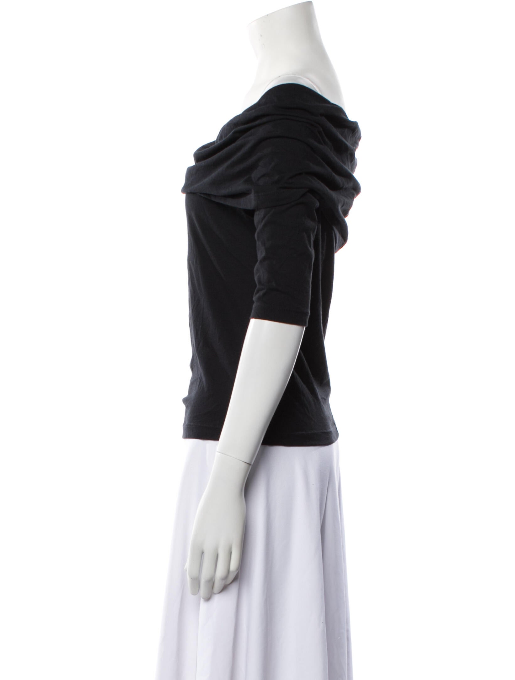 Morgane Le Fay Cowl Neck Three-Quarter Sleeve Top w/ Tags