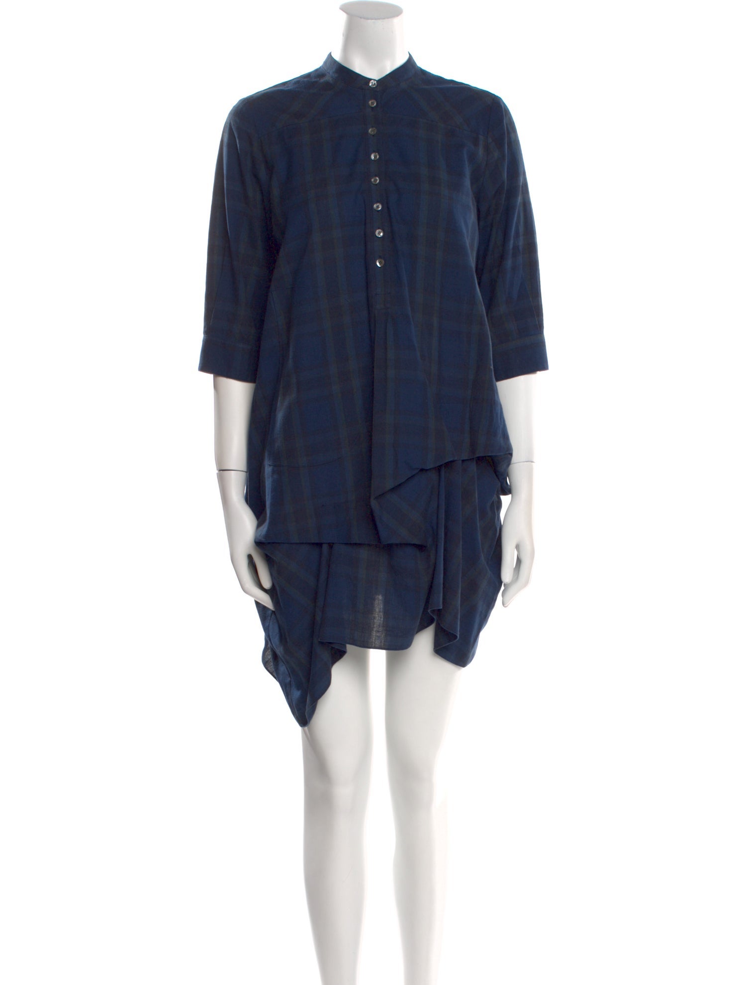 Morgane Le Fay Plaid Print Mini Dress